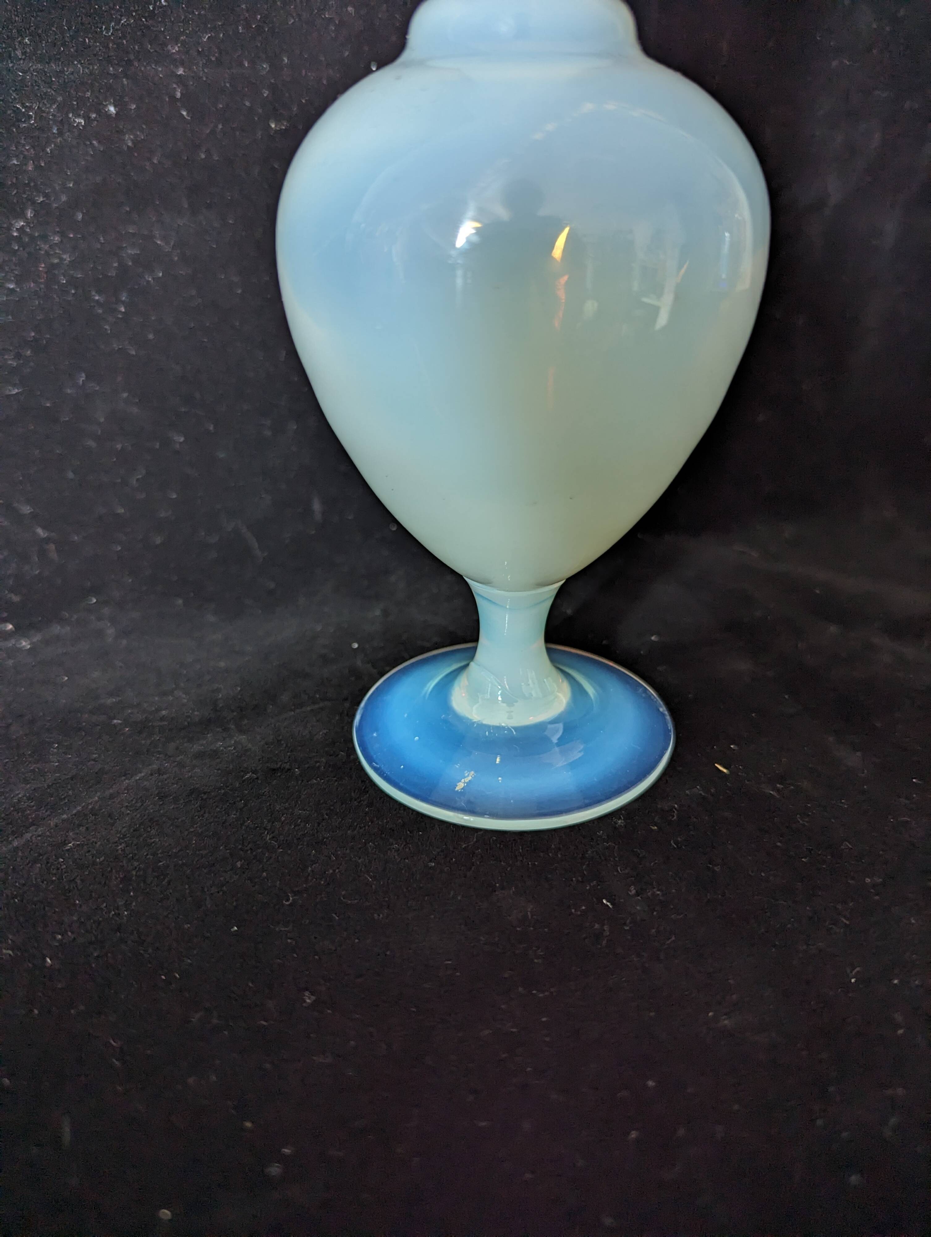Vintage white opalescent glass vase