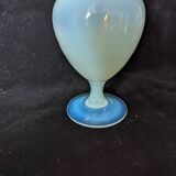 Vintage white opalescent glass vase
