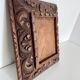 Antique handcarved frame Cedarwood 21.5 cm x 19 cm