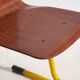 Retro yellow dining chairs (circa 1950). Set of 4 pieces.