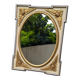 Rectangular mirror in Louis XVI / Neoclassical style – Gold and cream