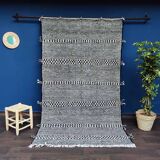 Berber carpet black zanafi 150x250 cm