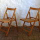Pair of vintage folding chairs