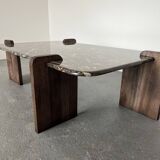 Table Basse en Forme de Larme en Marbre, 1980s
