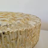 Amber molded glass ceiling lamp