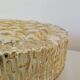 Amber molded glass ceiling lamp