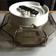 Italian ceiling light smoked glass Space Age
