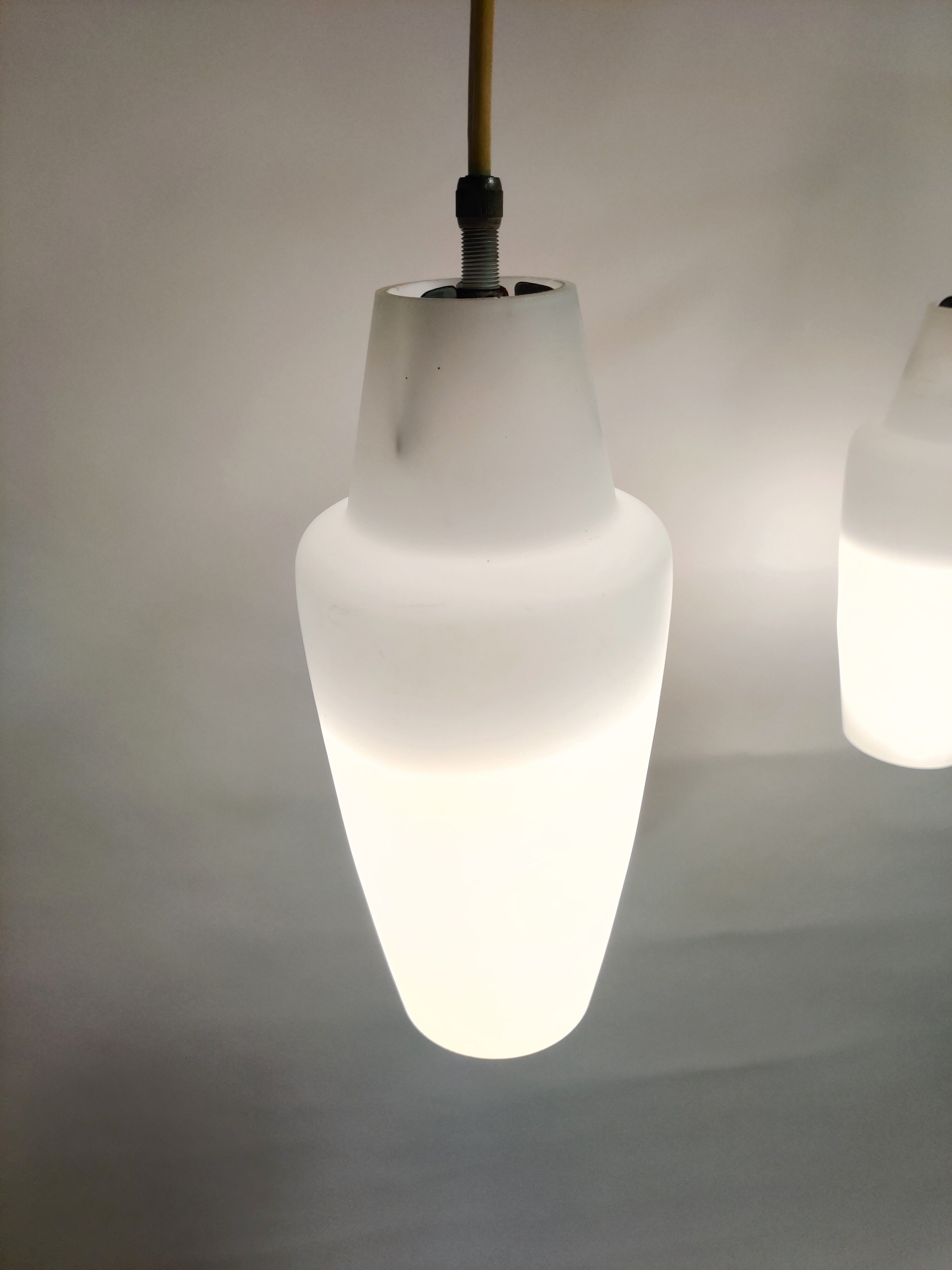 Vintage scandinavian teak chandelier, 1960s