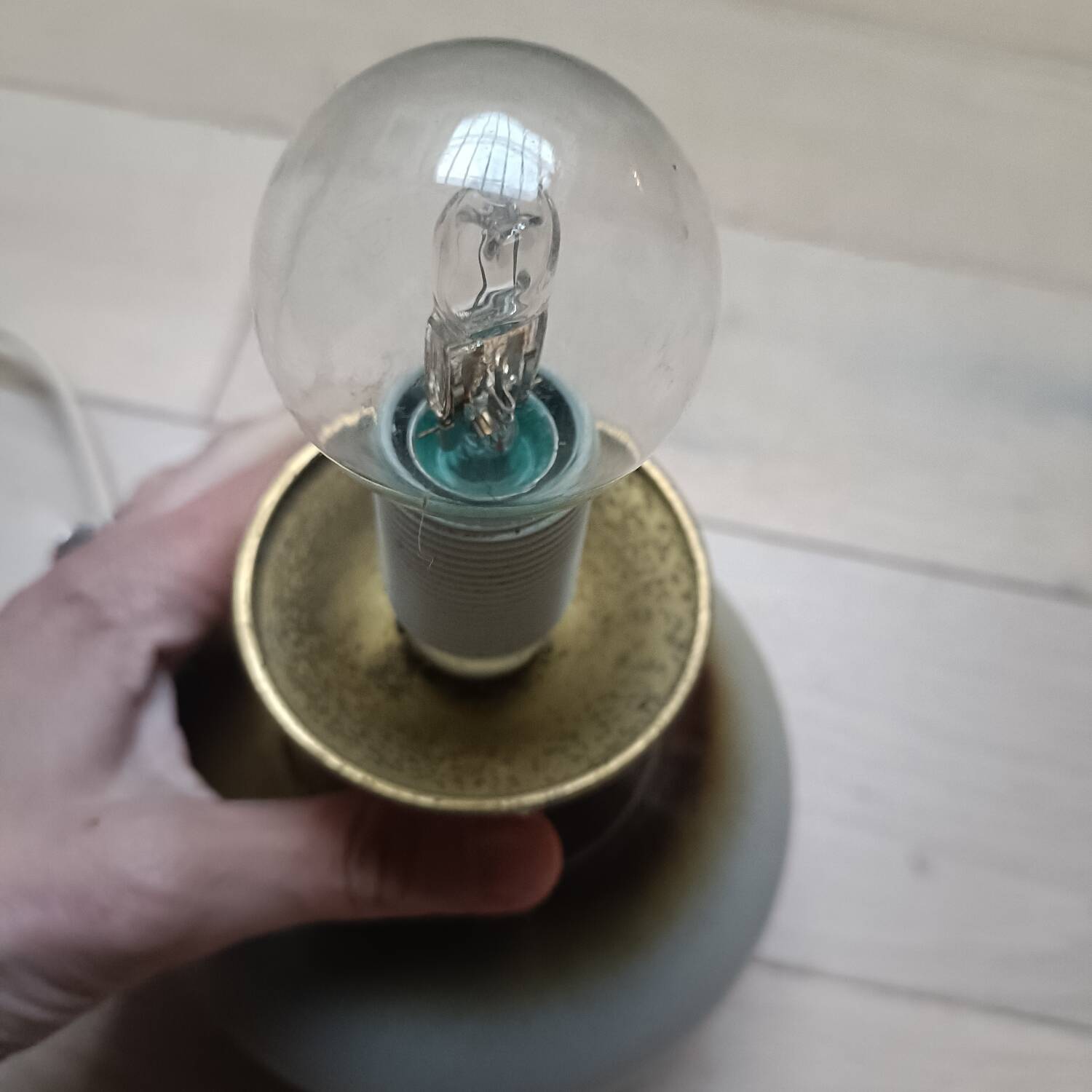 Ceramic lamp, flower