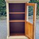 Vitrine bonnetière Louis Philippe rénovée en merisier brut