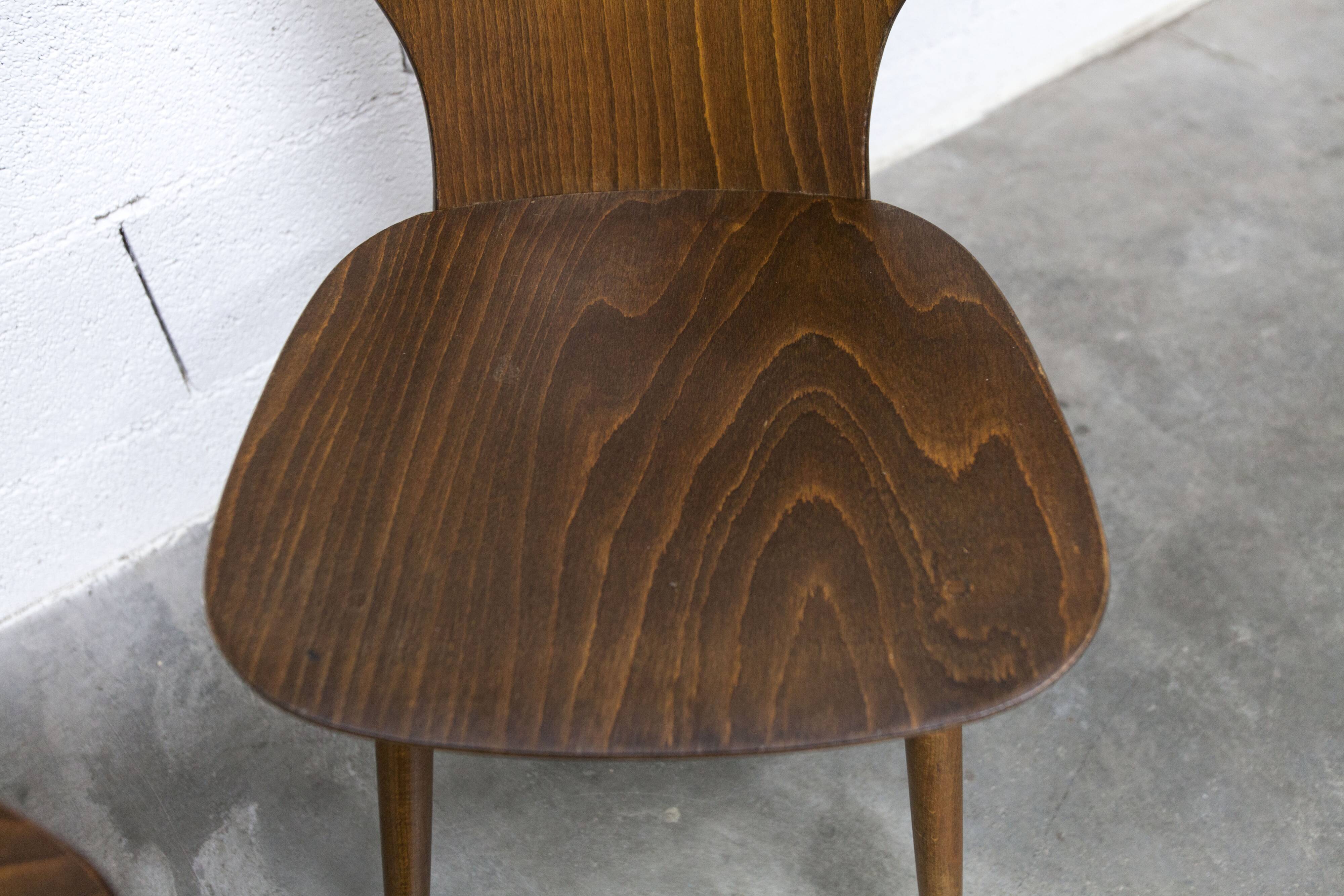 Paire de chaises Baumann modèle Gentiane 1960