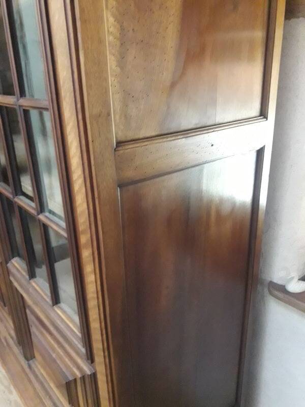 Walnut display cabinet 19th century H234cm