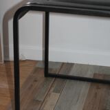 Lot de 4 chaises vintage cuir piqure sellier