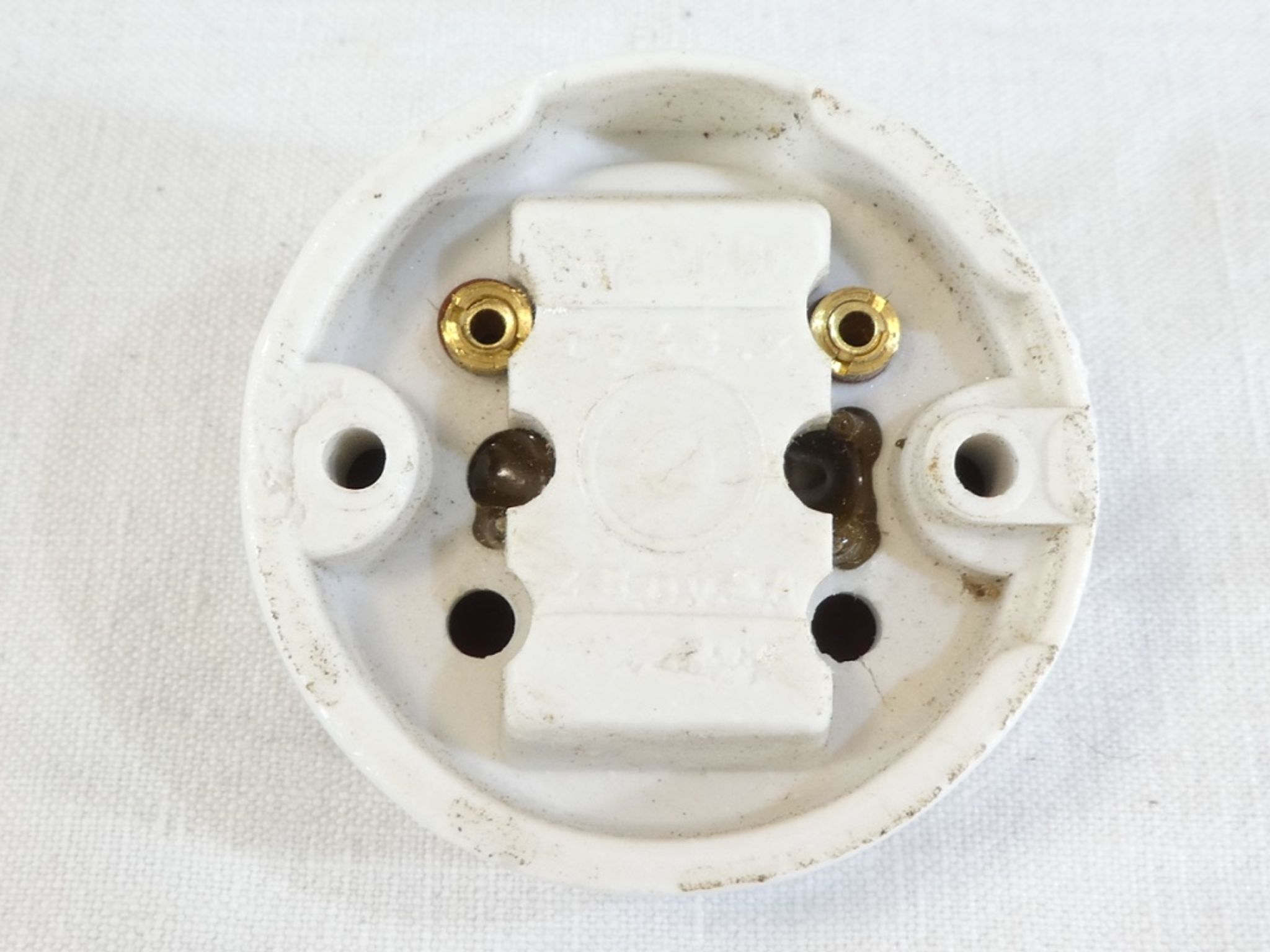 3 Ancient porcelain switches and industrial vintage crhomé metal