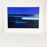 Lithograph, abstract landscape - nocturne, Denmark 1980s