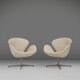 Set of Leather Swan Chairs by Arne Jacobsen for Fritz Hansen, Denmark 2006