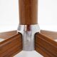 Brown leather swivel footrest with metal base - De Sede, Switzerland.