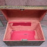 Wooden box and antique leather