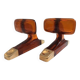 Duo of vintage grosfillex coat hooks model versailles amber plexi