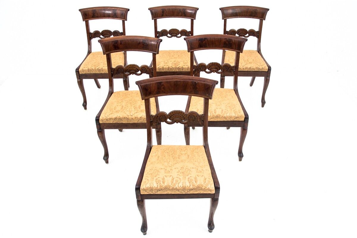 Ensemble de 6 chaises Europe du Nord vers 1900