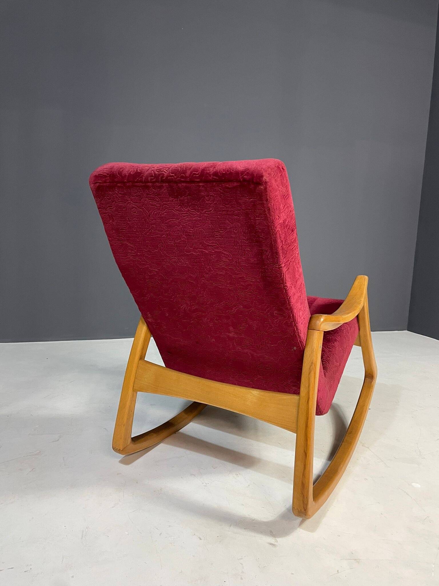 Mid-Century Bentwood Rocking Chair by TON, Czechoslovakia, 1960s