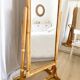 Vintage bamboo psyche mirror