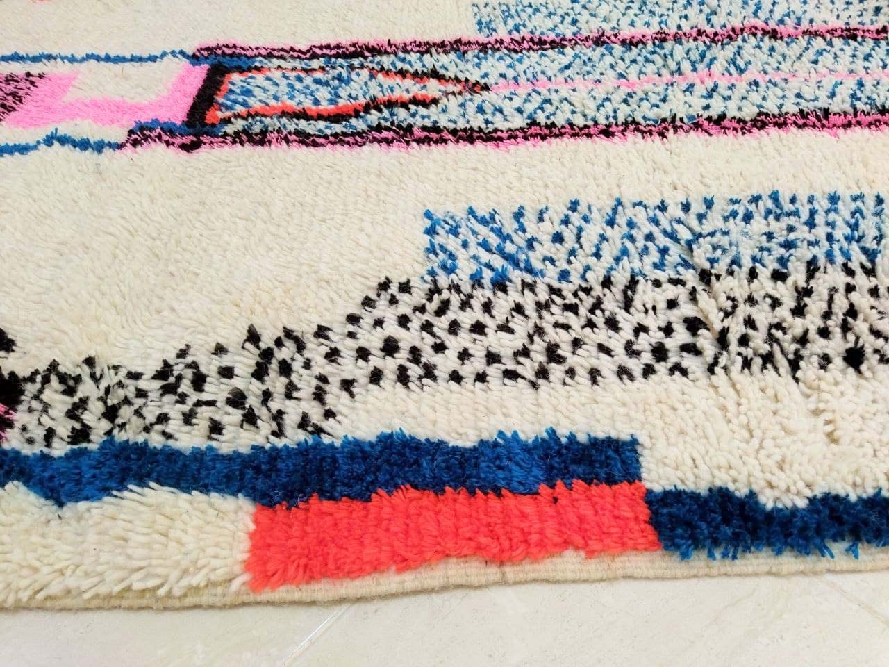 Neon colorful berber carpet 250 x 145 cm