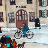 In front of the town hall of jacques hara xxth