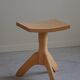Tabouret trépied pivotant en orme, design danois du milieu du siècle, années 1970