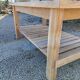 Solid raw oak table/island type "butcher's block" 180x105