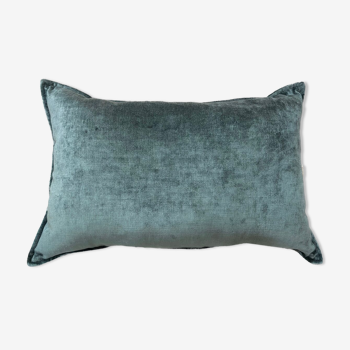 Blue velvet cushion 35x50