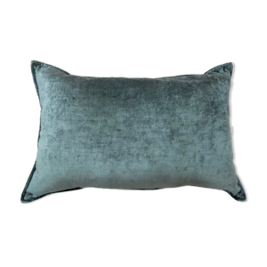 Coussin en velours bleu 35x50