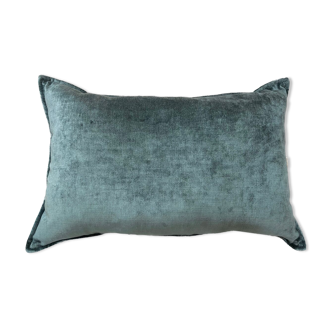 Blue velvet cushion 35x50