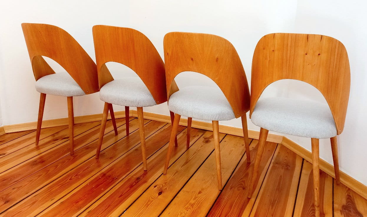 Czechoslovakian Chairs by A. Suman for Tatra Nabytok, 1960s, Set of 4