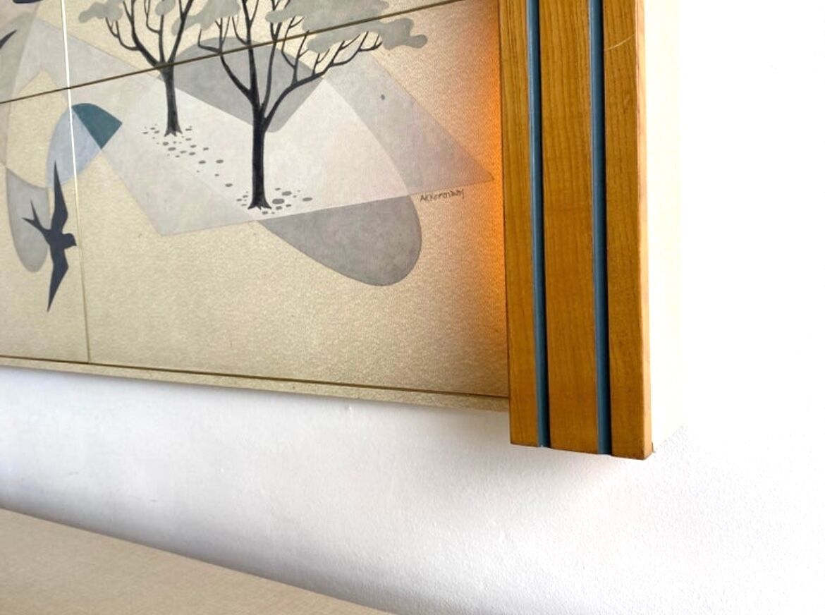 Sideboard and Matching Decorative Art Piece from the Ocean Liner "SS Rotterdam" 1950’s