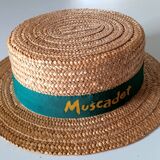 Straw hat Genuine boater hat made of natural straw