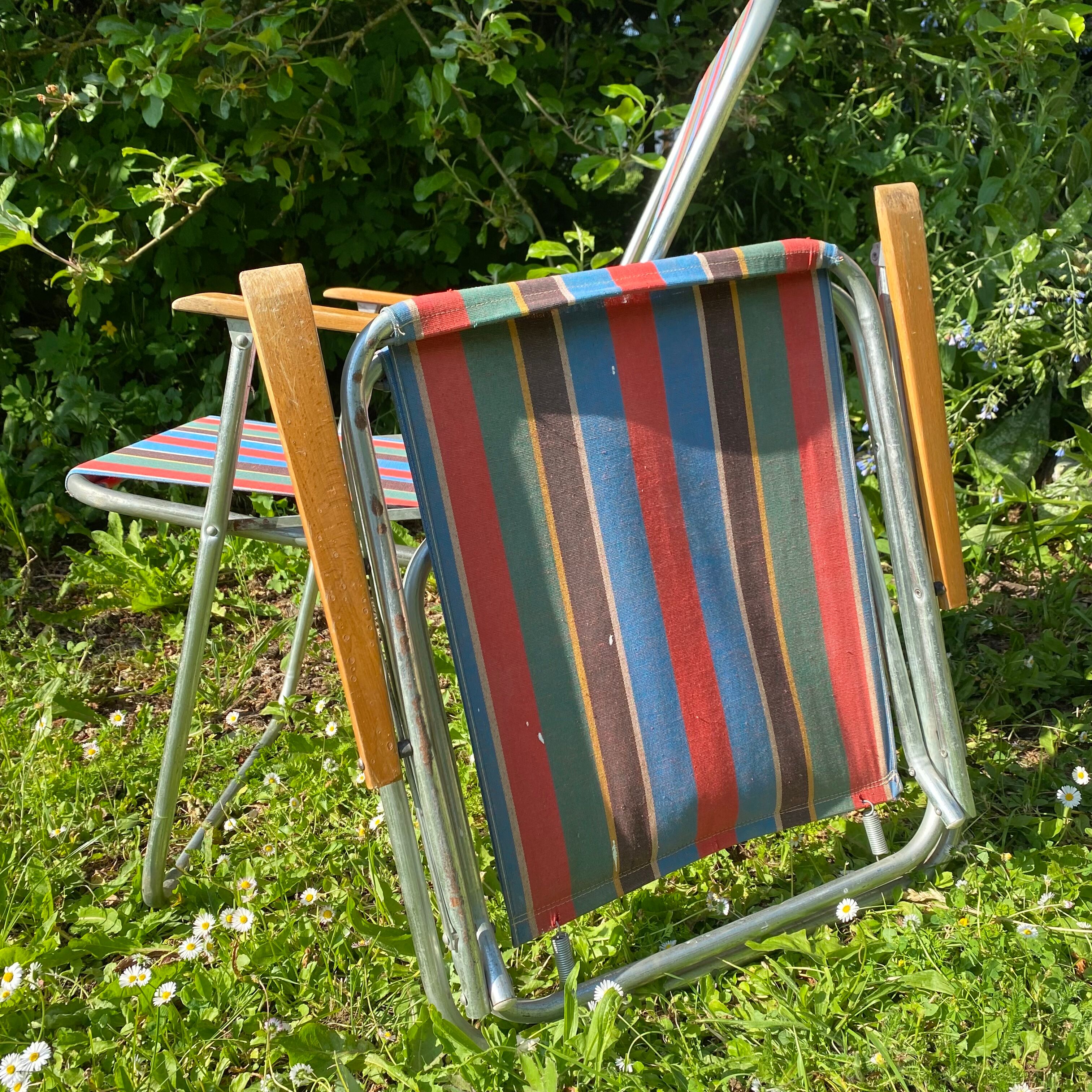 Foldable camping chairs 60s
