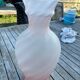 pink glass vase