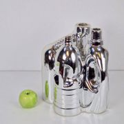 Silver Ceramic Vases and Cleaning Bottles from Pols Potten, 1990s, Set of 3