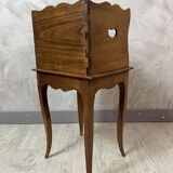 Small Louis XV wooden bedside table in country style