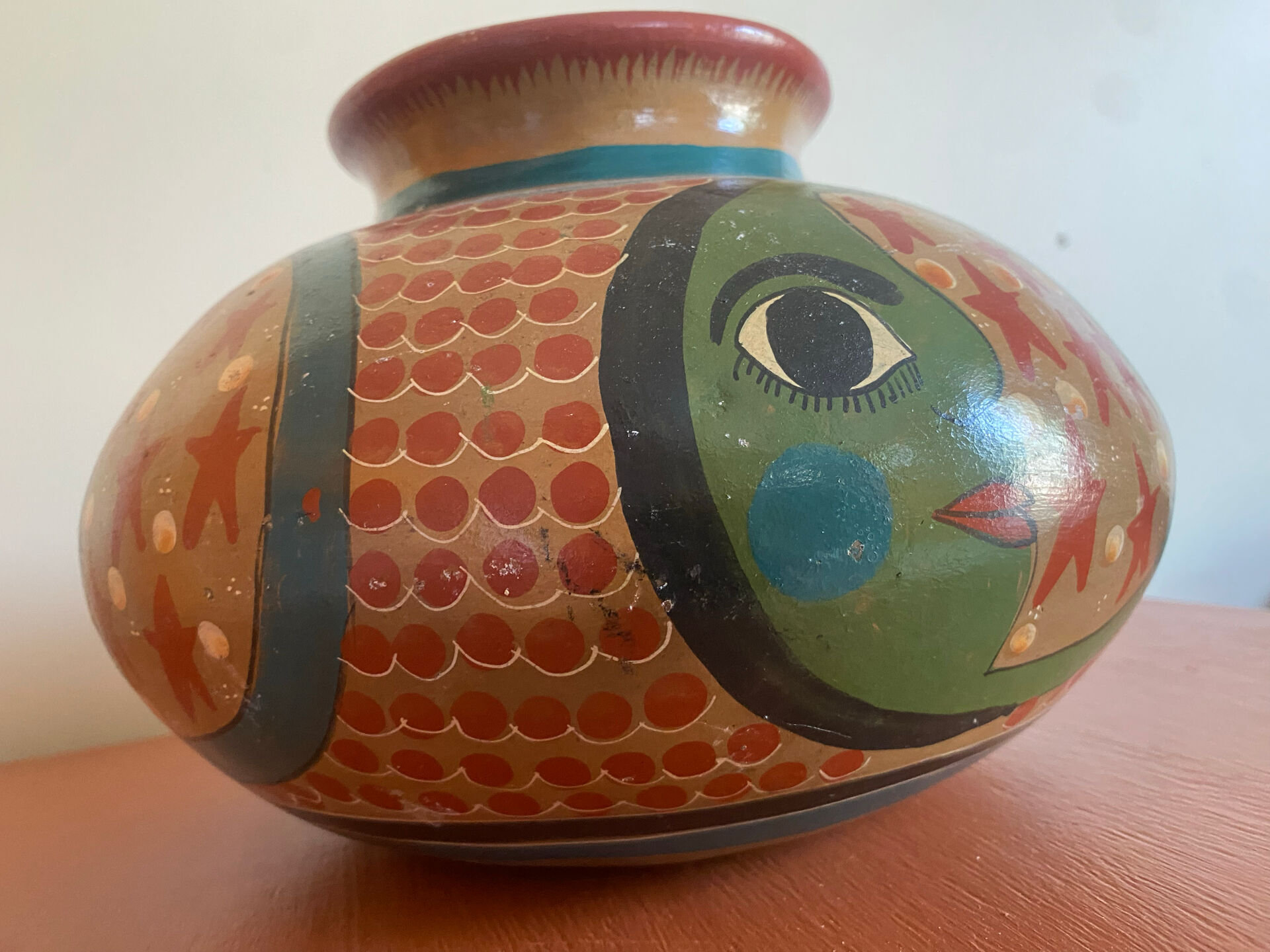 Vintage 90's Mexican ceramic vase