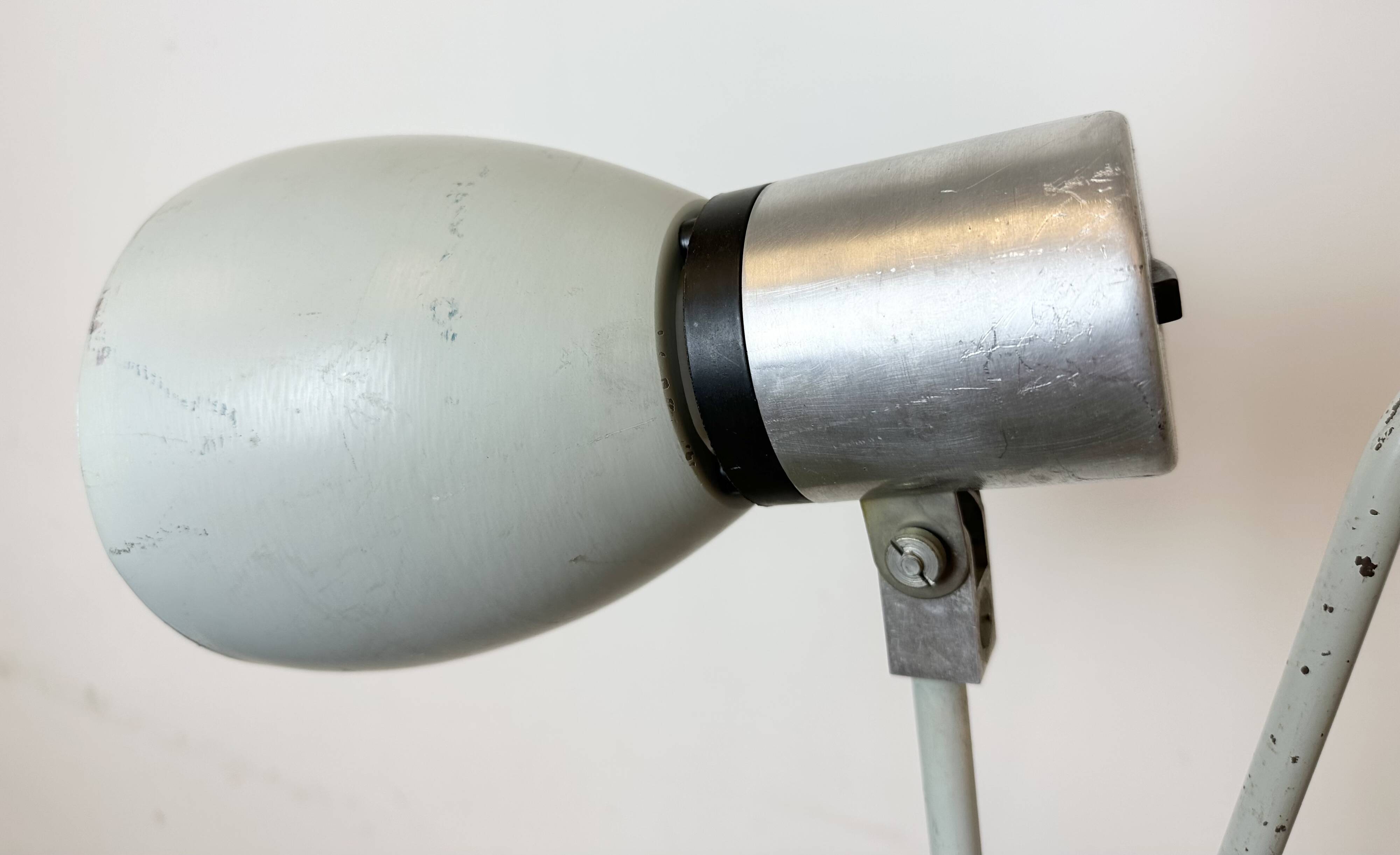 Grey Industrial Wall Lamp from Elektrosvit, 1970s