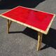 Bamboo and vintage ceramic dining table 60 years