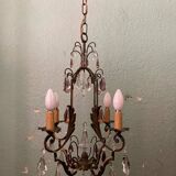 Iron chandelier with tassels