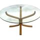 Vintage Hard Glass Falcon Coffee Table by Sigurd Ressell for Vatne Mobler 1990s