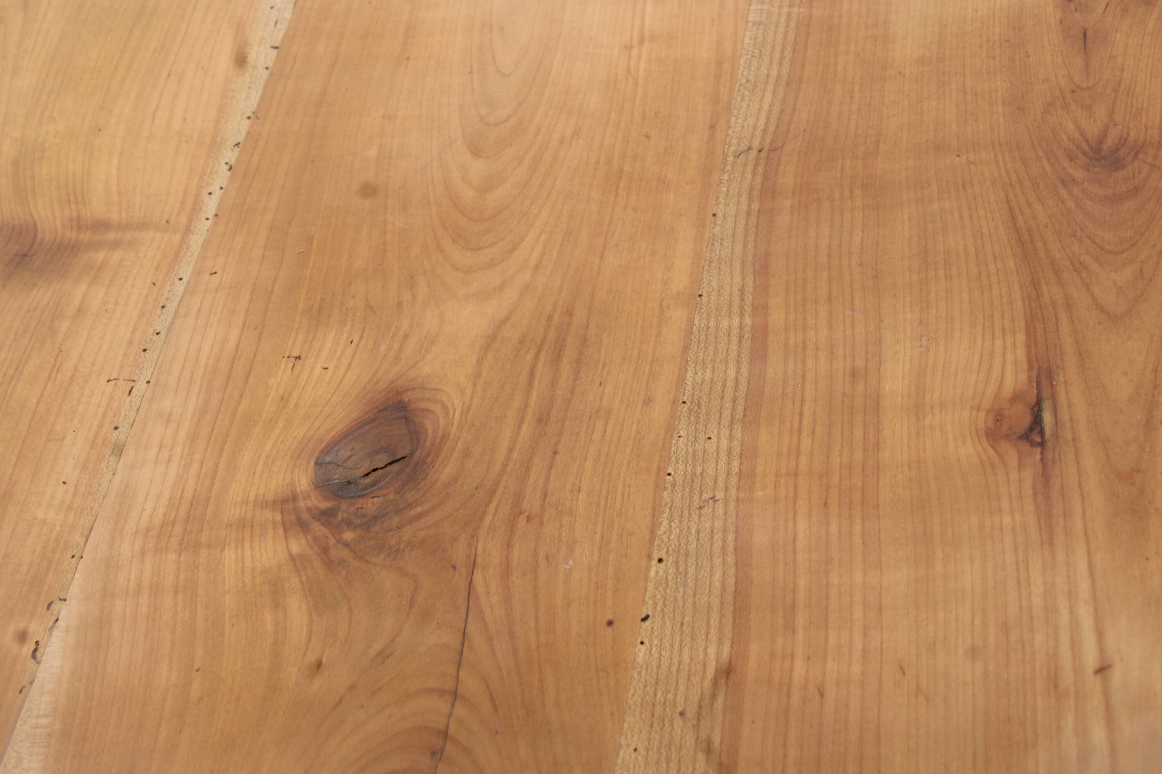 Table de ferme ronde à volets en bois massif – Ø 130 cm