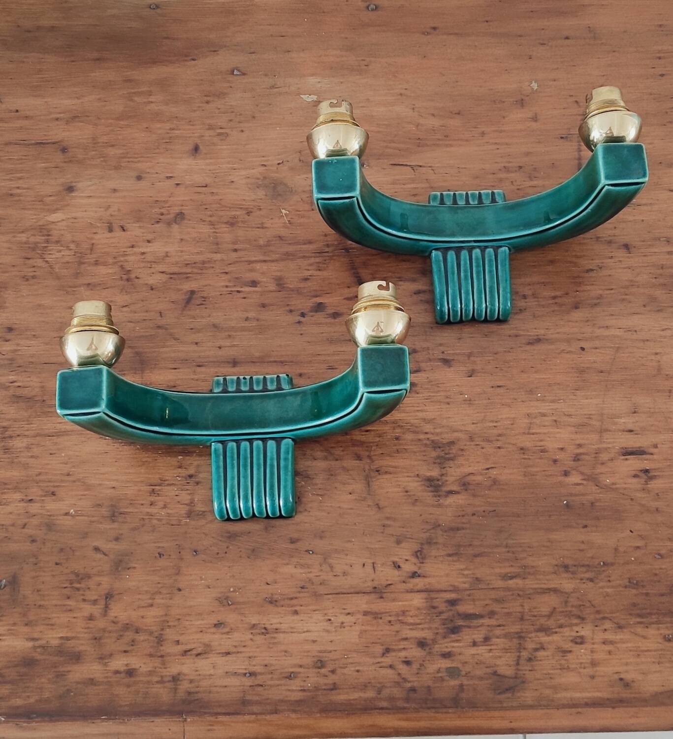 Pair of Art Deco wall lights