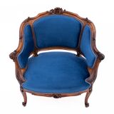 A late 19th-century French bergère armchair. After renovation.