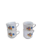 Coffee cup with floral design in porcelain
