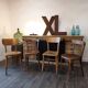 Series of 4 Bistro chairs dismatched Baumann and Fischel